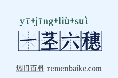 一茎六穗是什么意思的图片